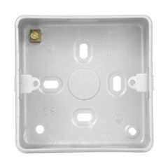 Hager WPB140KOW Sollysta Box 1 Gang Back c/w Knockouts 86x86x41mm White Metalclad
