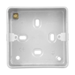 Hager WPB140W Sollysta Box 1 Gang Back w/o Knockouts 86x86x41mm White Metalclad