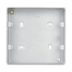 Hager WPB6840W Sollysta Box 2 Gang Back Row w/o Knockouts 146x146x41mm White Metalclad