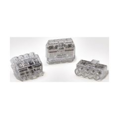 HelaCon 4 Port Push-in Mini Connector Transparent Pack=100