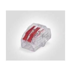 HelaCon 2 Port Push-in Releaseable Connector c/w Red Levers Pack=80