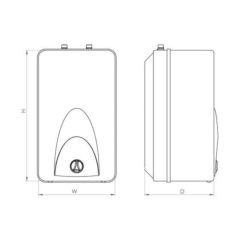 Hyco SF05K Speedflow Unvented Water Heater 2kW 5Ltr 320x280x245mm