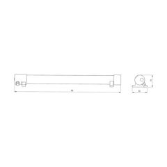 Hyco TH04B Sahara Tubular Heater 180W 4ft 55x1222x55mm