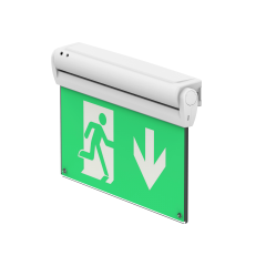 BLE EL-131950 Meersbrook LED 5 In 1 Exit Sign 6500K 3.2V LiFePO4 Battery 230V White Polycarbonate
