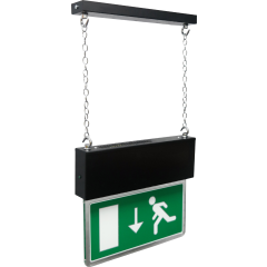 BLE EL-132003-BL-230 BE3 LED Hanging Slave Exit Sign c/w Down Arrow Legend 230V Black