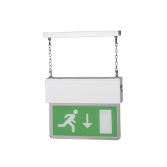 BLE EL-132003-WH-110 BE3 LED Hanging Slave Exit Sign c/w Down Arrow Legend 110V White