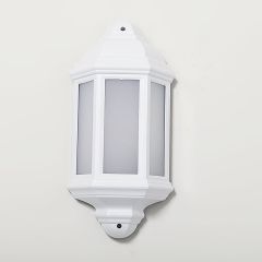 KSR KSR1151WHT Manta 10W 4000K LED Polycarbonate Half Wall Lantern White