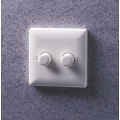 Danlers DP2D160WI 2Gang 2 Way Push Dimmer Switch 40-160W/Gang