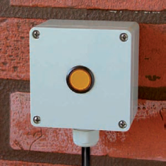 Danlers EXTLSW Exterior 3Wire c/w Illuminated Push Time Delay Switch Adjustable Lag 2-20mins 230V 6A (R) (F) 2A (L)