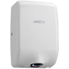DexPro FC1W Feisty Compact High Speed Hand Dryer <10s Drying Time 35000rpm Motor 1.0kW 100m/s 256x174x102mm White Stainless Steel