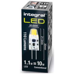 Integral ILG4NE004 G4 Bulb 110Lm 1W 4000K Non-Dimm 320 Beam Clear Integral