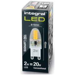 Integral ILG9NC007 G9 Bulb 180Lm 1.9W 2700K Non-Dimm 300 Beam Clear Integral