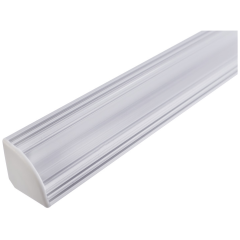 Integral ILPFC044 Corner for 8/10/12mm IP33/65 Strip Profile c/w Clear Cover 18x13mmx1m Aluminium