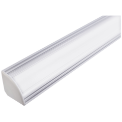 Integral ILPFC047 Corner for 8/10/12mm IP33/65 Strip Profile c/w Frosted Cover 18x13mmx2m Aluminium