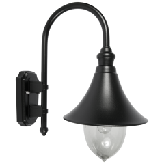 KSR KSR3300BLK Lampara E27 Downward Wall Lantern Black