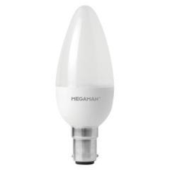 Megaman 143312E LED B15 Lamp Candle Shape 4.9W 2700K