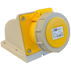 Niglon 17151 Schyller Wall 2P+E IP67 Socket 16A 110V Yellow