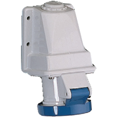 Niglon 17154 Schyller Wall 2P+E IP67 Socket 16A 240V Blue