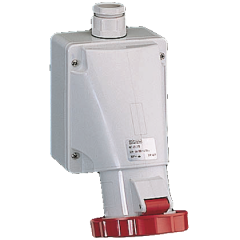 Niglon 17183 Schyller Wall 3P+E+N IP67 Socket 63A 415V Red