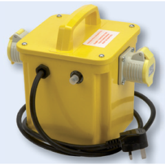 Niglon PST30 Portable Site IP44 Transformer c/w 2m Lead & 13A Plug GRP Case 3.0kVA 1.6kVA 2x16A 110V
