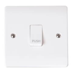 Click Mode CMA028 10AX 1 Gang 1 Way Retractive Plate Switch 'Push'