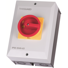 Timeguard IS4N-63 Weathersafe Rotary Isolator Switch – 4 Pole 63A