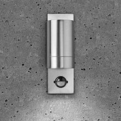 BELL 10451 Luna GU10 LED PIR Fixed Single IP44 Wall Light 316 Stainless Steel
