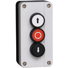 Chint NP2-B324 3 Position Up/Down/Stop Pushbutton Station 2NO+1NC Contacts