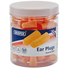 Draper 4115 50 Pairs in Plastic Jar Ear Plugs Foam