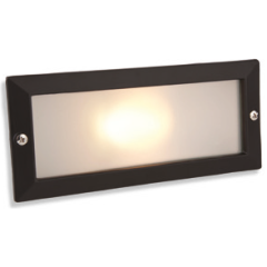 Firstlight 1120BK E27 w/o Louvre IP54 Bricklight 40W Black Opal
