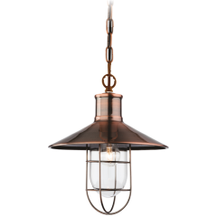 Firstlight 2306AC Crescent Pendant E14 Luminaire 40W Antique Copper