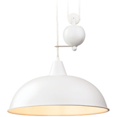 Firstlight 2309WH Century Pendant Rise & Fall E27 Luminaire 60W White