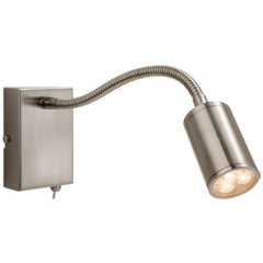 Firstlight 3454BS Orion 3xWhite LEDs Switched Flexi Wall Light 4W 240lm 170mm Brass