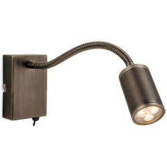 Firstlight 3454BZ Orion 3xWhite LEDs Switched Flexi Wall Light 4W 240lm 170mm Bronze