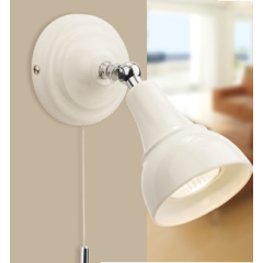Firstlight 3464CR Country Wall Switched c/w GU10 Spotlight 50W Cream