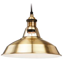 Firstlight 4867AB Albany w/o 1x60W E27 Pendant Max Drop 1240mm 385x210mm Antique Brass