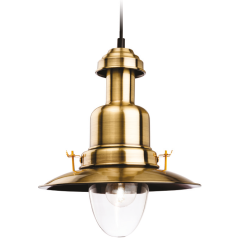 Firstlight 4874AB Fisherman Classic Fishermans w/o 1x40W E27 Pendant Max Drop 1200mm 260x330mm Antique Brass
