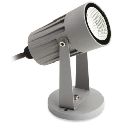 Firstlight 4907SI LED c/w Wall/Floor Mntg Bkt & Spotlight Optional Spike 4000K IP65 5W 320lm 150mm Silver