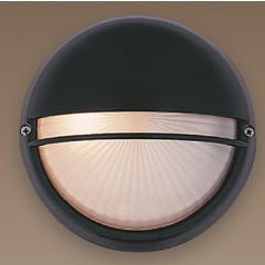Firstlight 5207BK Classic Round Opal Glass E27 IP44 Wall Light 60W 240V Black