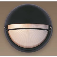 Firstlight 5208BK Classic Round Opal Glass E27 IP44 Wall Light 100W 240V Black