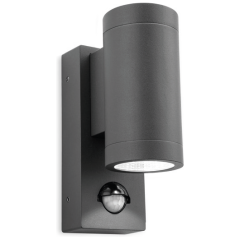 Firstlight 5940GP Shelby 2 Light LED c/w PIR Wall 6W 519lm Graphite