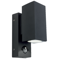 Firstlight 7678GP Dino 2 Light LED c/w PIR 4000K Wall 6W 400lm Graphite