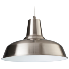 Firstlight 8623BSWH Smart White Inside E27 Pendant 60W Brushed Steel
