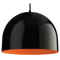 Firstlight 8624BKOR House Orange Inside E27 Pendant 60W Black