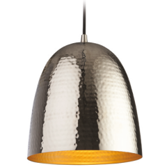 Firstlight 8673NC Assam Matt Brass Inside E27 Pendant 60W 200x240mm Nickel