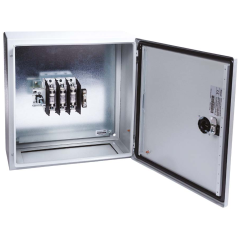 Niglon MS1253PSF NG Enclosed 3P IP65 Enclosure Switchfuse 125A 400x400x200mm Mild Steel