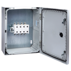 Niglon PC2004P NG Enclosed 4P Isolator IP65 Switch Disconnector AC23 Rating 200A 500x400x210mm RAL 7035 Polycarbonate