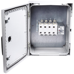 Niglon PC400MC NG Rotary 4P Manual IP65 Enclosure Changeover Switch Terminal Capacity M10x30mm 400A 800x600x300mm GRP
