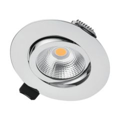 Integral ILDL65L004 Ultra Slim Tiltable Downlight 65Mm Cutout 6.5W 650Lm 100Lm/W 3000K 36 Beam Dimmable Polished Chrome Integral