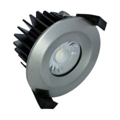 Integral ILDLFR70B015 Low-Profile Fire Rated Downlight 70-75Mm Cutout IP65 520Lm 6W 4000K 36 Beam Dimmable 86Lm/W Satin Nickel Integral